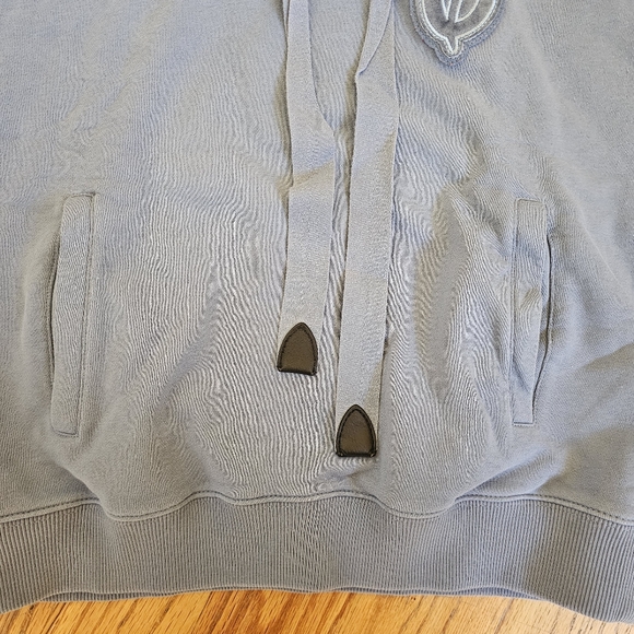 Coach $225 Size M Patch Hoodie Blue Fitted Designer Luxury Cotton Spring Unique - Picture 2 of 6